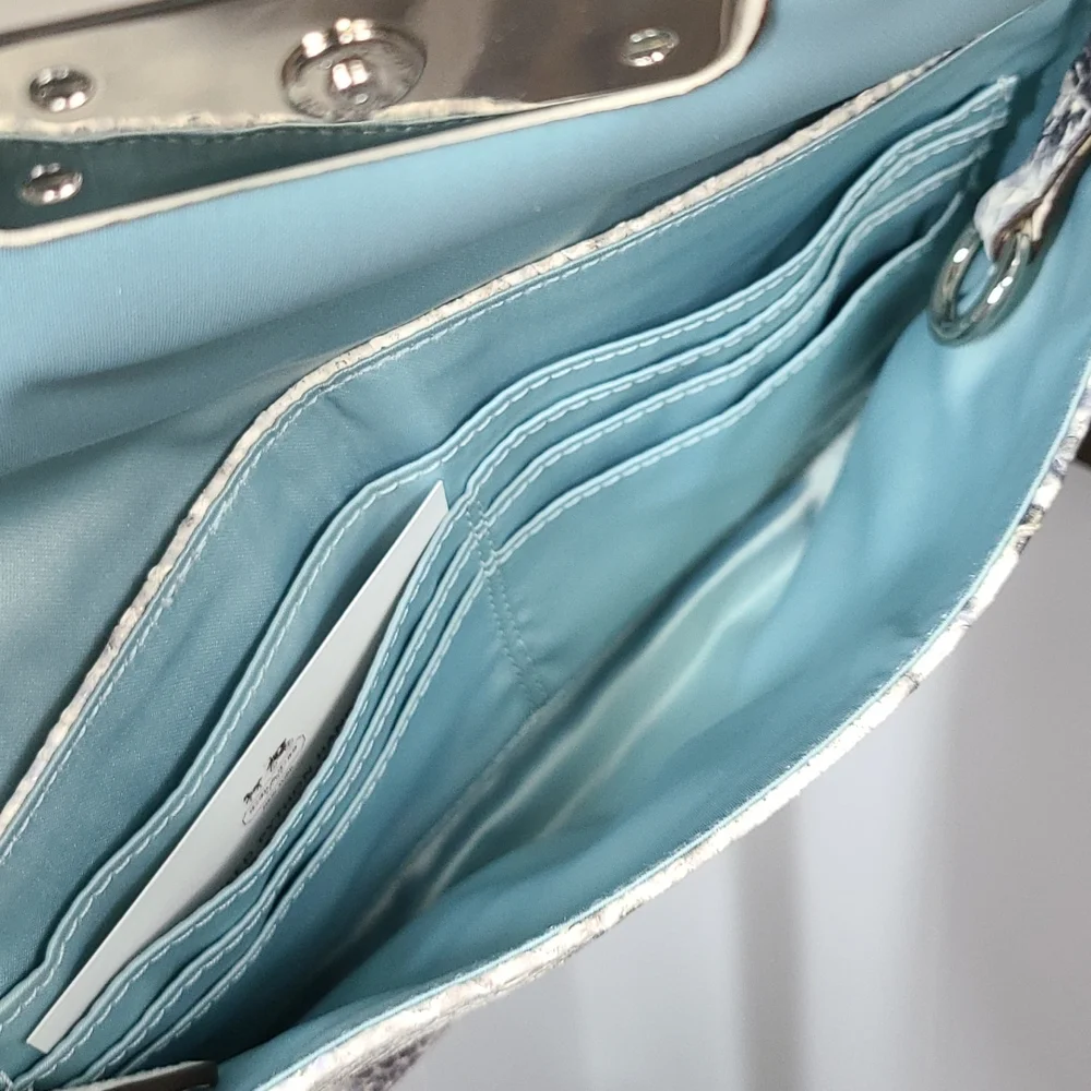 Coach Kristin Embossed Python Leather Wristlet -NWT - Picture 9 of 10